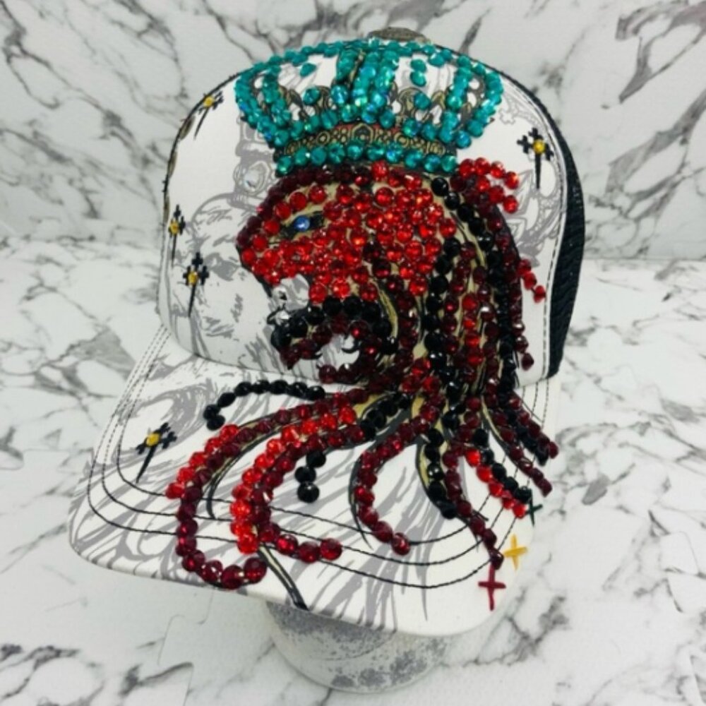 Men’s Lion King Rhinestone Trucker Hat by Rebel Spirit NWT